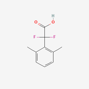 Chemical structure of 2-(2,6-dimethylphenyl)-2,2-difluoroacetic acid