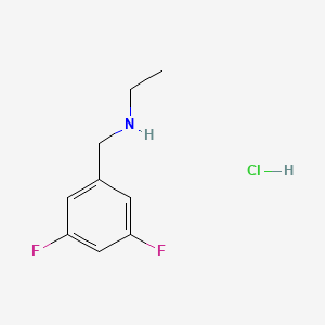 Chemical structure of 2-(2,6-difluorophenyl)propan-2-amine hydrochloride