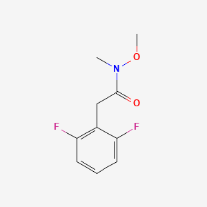 Chemical structure of 2-(2,6-Difluorophenyl)-N-methoxy-N-methylacetamide