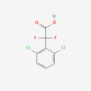 Chemical structure of 2-(2,6-dichlorophenyl)-2,2-difluoroacetic acid