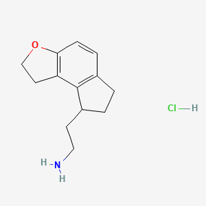 Chemical structure of 2-(2,6,7,8-Tetrahydro-1H-indeno[5,4-b]furan-8-yl)ethanamine hydrochloride