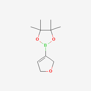 Chemical structure of 2-(2,5-Dihydrofuran-3-yl)-4,4,5,5-tetramethyl-1,3,2-dioxaborolane