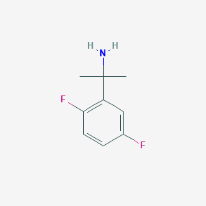 Chemical structure of 2-(2,5-difluorophenyl)propan-2-amine hydrochloride