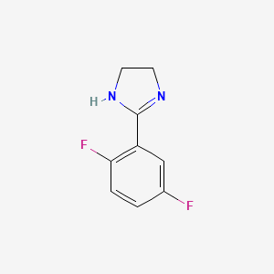 Chemical structure of 2-(2,5-difluorophenyl)-4,5-dihydro-1H-imidazole