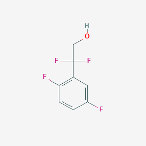 Chemical structure of 2-(2,5-difluorophenyl)-2,2-difluoroethan-1-ol