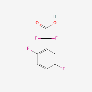 Chemical structure of 2-(2,5-difluorophenyl)-2,2-difluoroacetic acid