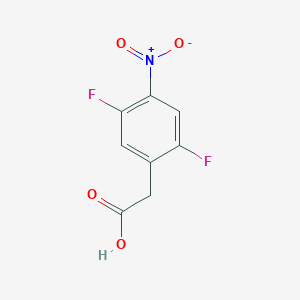 Chemical structure of 2-(2,5-Difluoro-4-nitrophenyl)acetic Acid