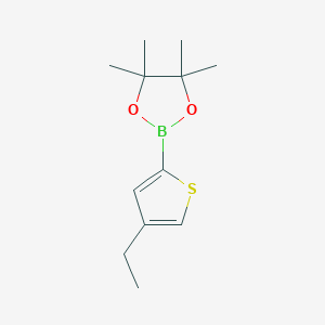 Chemical structure of 2,5-(Dimethyl-d6)-thiophene-3-boronic acid pinacol ester