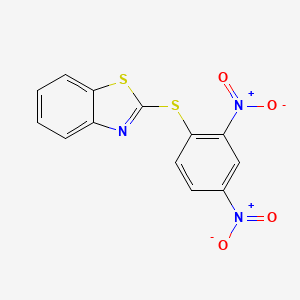 Chemical structure of 2-(2,4-Dinitrophenylthio)benzothiazole