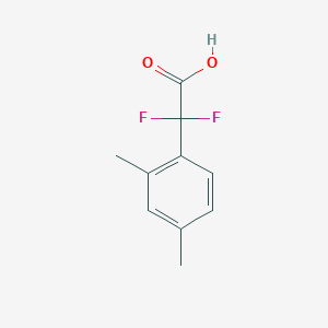 Chemical structure of 2-(2,4-dimethylphenyl)-2,2-difluoroacetic acid