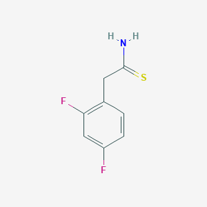 Chemical structure of 2-(2,4-Difluorophenyl)ethanethioamide