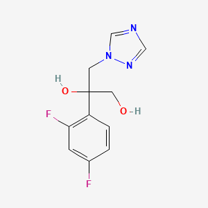 Chemical structure of 2-(2,4-Difluorophenyl)-3-(1H-1,2,4-triazol-1-yl)-1,2-propanediol