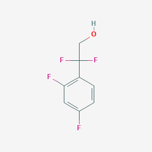 Chemical structure of 2-(2,4-difluorophenyl)-2,2-difluoroethan-1-ol