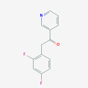 Chemical structure of 2-(2,4-Difluorophenyl)-1-(pyridin-3-yl)ethanone