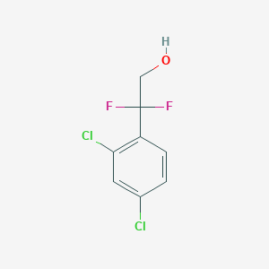 Chemical structure of 2-(2,4-dichlorophenyl)-2,2-difluoroethan-1-ol