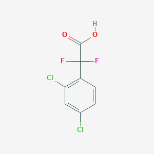 Chemical structure of 2-(2,4-dichlorophenyl)-2,2-difluoroacetic acid