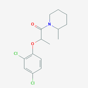 Chemical structure of 2-(2,4-Dichlorophenoxy)-1-(2-methyl-1-piperidyl)-1-propanone