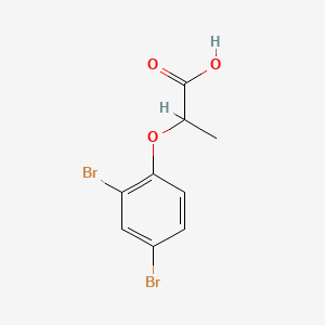Chemical structure of 2-(2,4-Dibromophenoxy)propanoic acid
