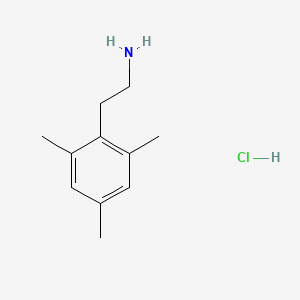 Chemical structure of 2-(2,4,6-trimethylphenyl)ethan-1-amine hydrochloride