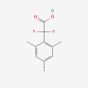 Chemical structure of 2,2-Difluoro-2-mesitylacetic Acid