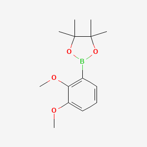 Chemical structure of 2-(2,3-Dimethoxyphenyl)-4,4,5,5-tetramethyl-1,3,2-dioxaborolane