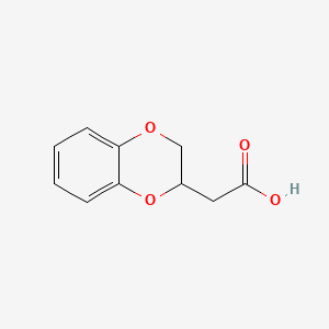 Chemical structure of 2,3-Dihydro-1,4-benzodioxin-2-acetic acid