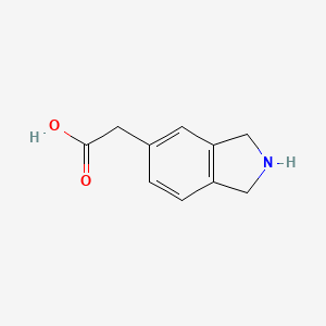 Chemical structure of 2-(Isoindolin-5-yl)acetic acid