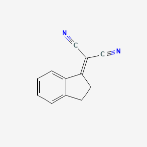 Chemical structure of 2-(2,3-Dihydro-1h-inden-1-yliden)malononitrile