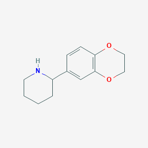 Chemical structure of 2-(2,3-Dihydro-1,4-benzodioxin-6-yl)piperidine