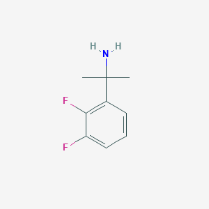 Chemical structure of 2-(2,3-difluorophenyl)propan-2-amine hydrochloride