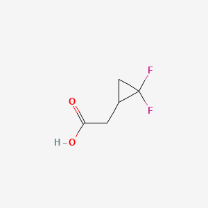 Chemical structure of 2-(2,2-Difluorocyclopropyl)acetic acid