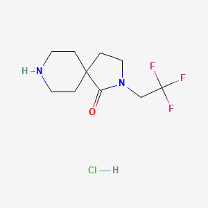 Chemical structure of 2-(2,2,2-Trifluoroethyl)-2,8-diazaspiro[4.5]decan-1-one hydrochloride
