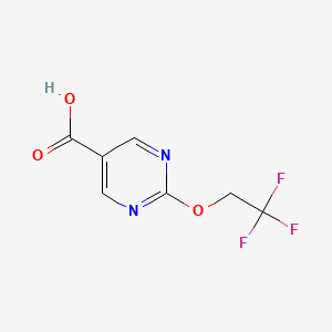 Chemical structure of 2-(2,2,2-Trifluoroethoxy)pyrimidine-5-carboxylic acid