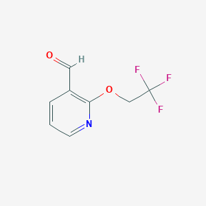 Chemical structure of 2-(2,2,2-Trifluoroethoxy)nicotinaldehyde