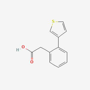 Chemical structure of 2-(2-(Thiophen-3-yl)phenyl)acetic acid