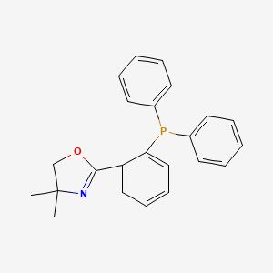 Chemical structure of 2-(2-(Diphenylphosphino)phenyl)-4,4-dimethyl-4,5-dihydrooxazole