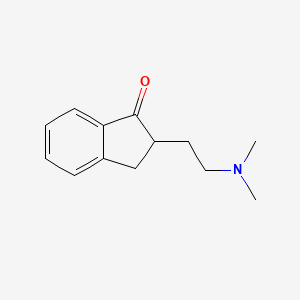 Chemical structure of 2-(2-(Dimethylamino)ethyl)-2,3-dihydro-1H-inden-1-one