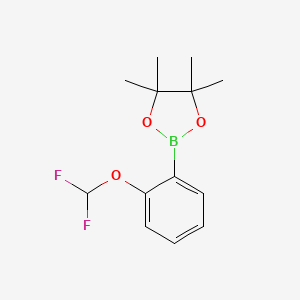 Chemical structure of 2-(2-(Difluoromethoxy)phenyl)-4,4,5,5-tetramethyl-1,3,2-dioxaborolane