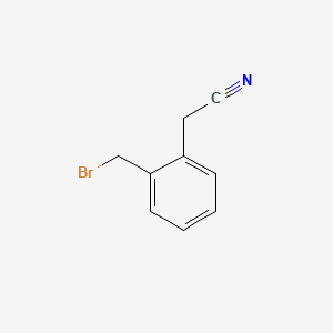 Chemical structure of 2-(2-(Bromomethyl)phenyl)acetonitrile