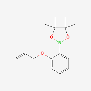 Chemical structure of 2-(2-(Allyloxy)phenyl)-4,4,5,5-tetramethyl-1,3,2-dioxaborolane