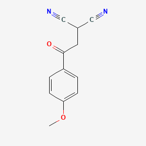 Chemical structure of 2-(2-(4-Methoxyphenyl)-2-oxoethyl)malononitrile