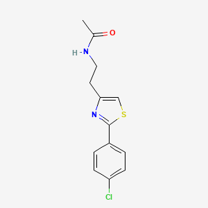 Chemical structure of 2-(2-(4-chlorophenyl)thiazol-4-yl)ethanaMine