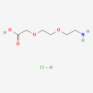 Chemical structure of 2-(2-(2-Aminoethoxy)ethoxy)acetic acid hydrochloride