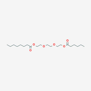Chemical structure of 2-(2-(2-(Hexanoyloxy)ethoxy)ethoxy)ethyl octanoate
