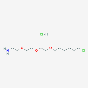 Chemical structure of 2-(2-(2-((6-Chlorohexyl)oxy)ethoxy)ethoxy)ethan-1-amine hydrochloride