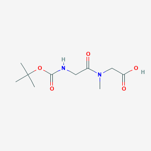 Chemical structure of Glycine, N-[(1,1-dimethylethoxy)carbonyl]glycyl-N-methyl-