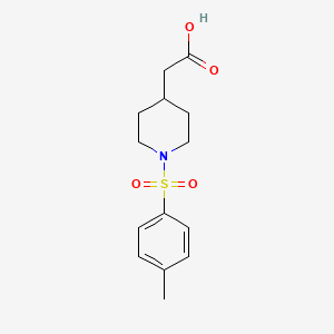 Chemical structure of 2-(1-Tosylpiperidin-4-yl)acetic acid