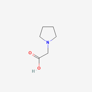 Chemical structure of Pyrrolidin-1-ylacetic acid