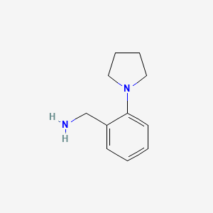 Chemical structure of 2-(1-Pyrrolidinyl)benzylamine