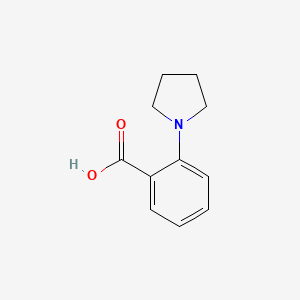 Chemical structure of 2-(1-Pyrrolidinyl)benzoic Acid